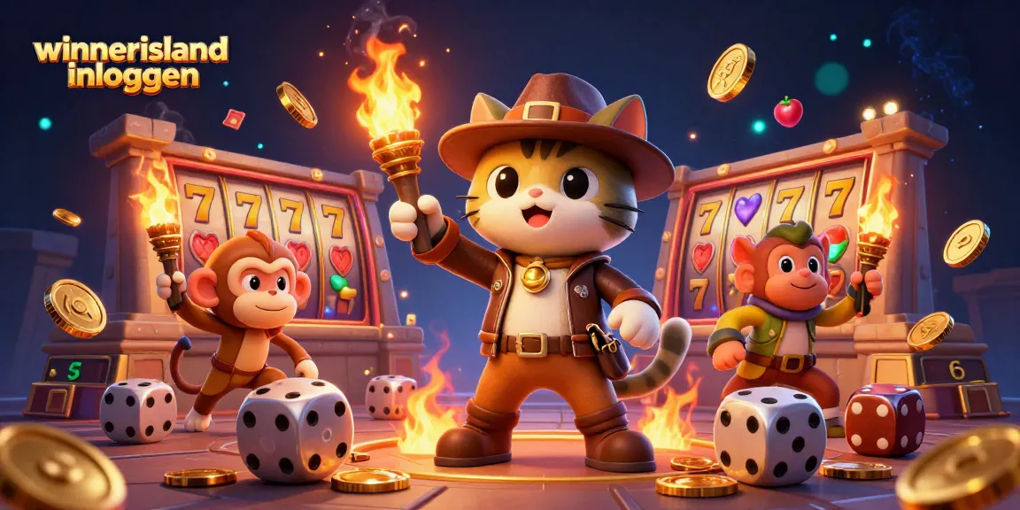 Join the adventure at winnerisland inloggen with our cartoon explorer finding treasures in a vibrant casino.